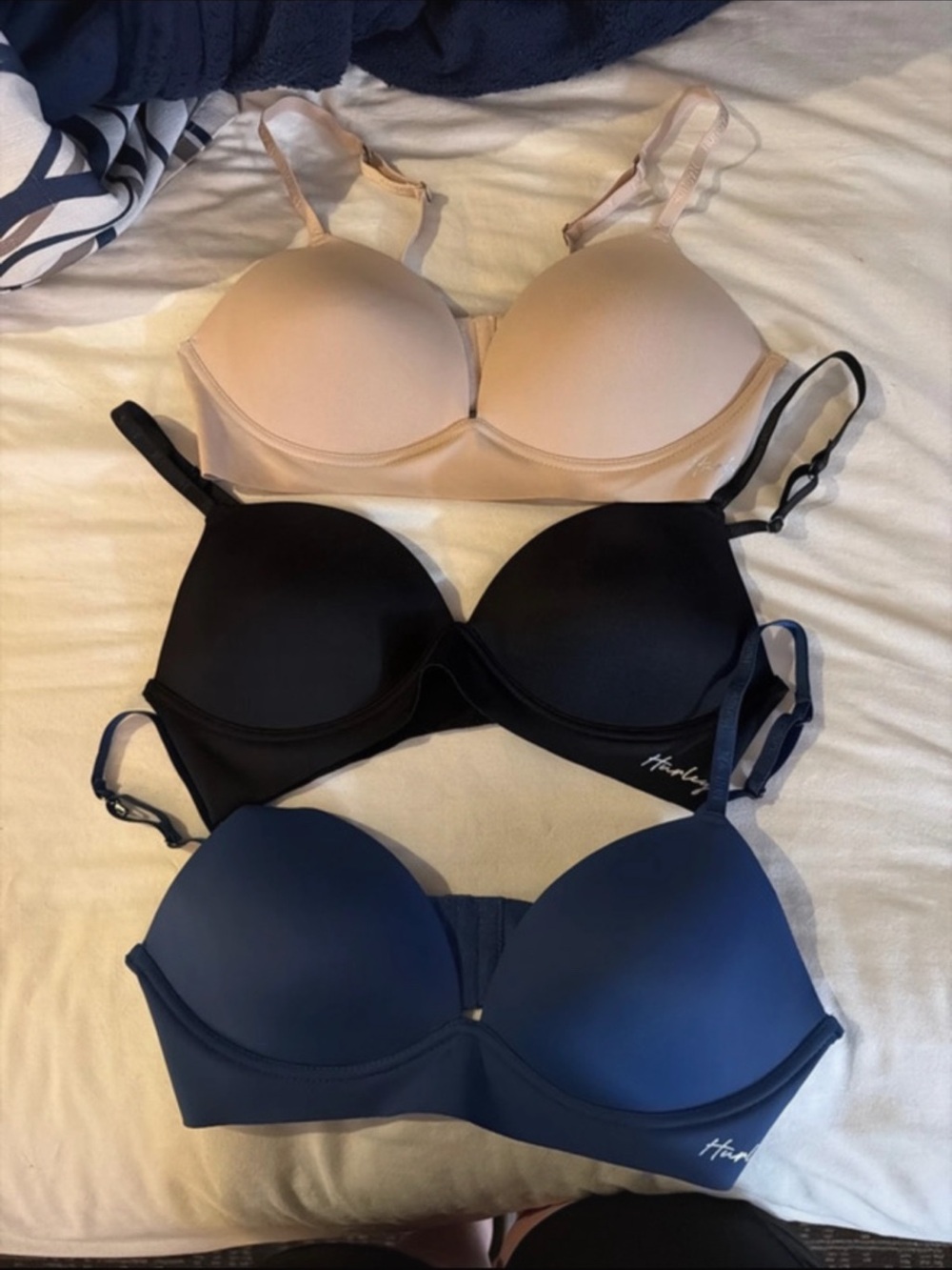 Everyday T-Shirt Bra Trio — Nude, Black & Navy